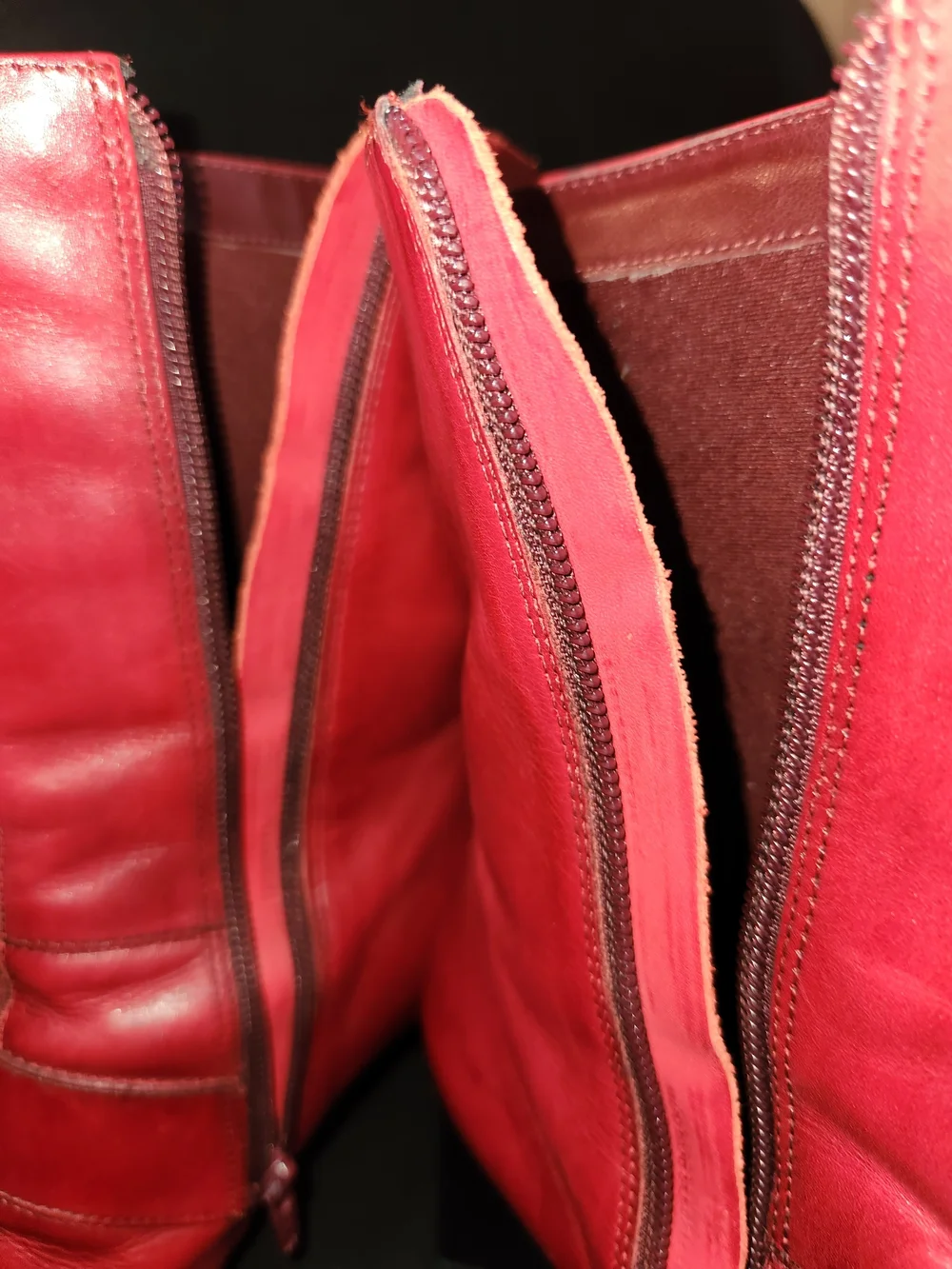 Bakers Red Leather Mid-Calf Men's Boots with Square Toe #443